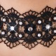 Obojek krajkový Cottelli Collection RHINESTONE CHOKER black