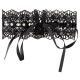 Obojek krajkový Cottelli Collection RHINESTONE CHOKER black