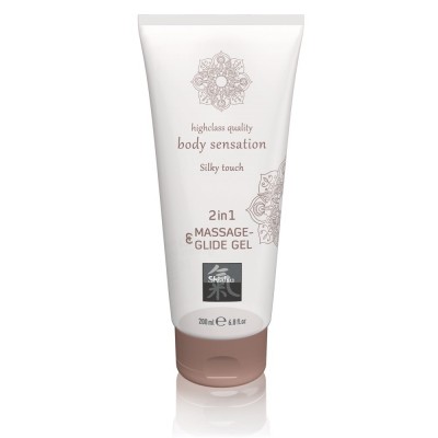 Masážní a lubrikační gel HOT Shiatsu Silky touch 200 ml