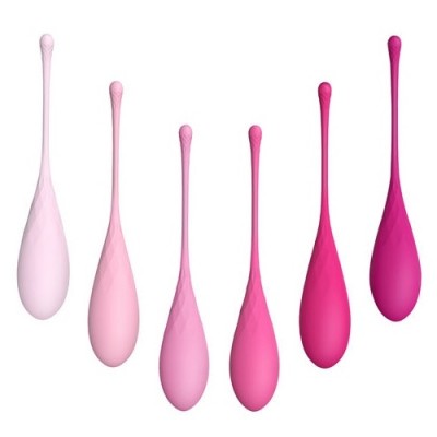 Sada vaginálních činek LESLIE KEGEL FIT SET 6 ks pink